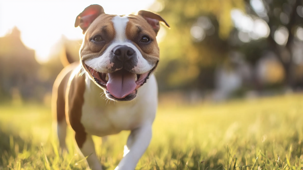 American Bulldog engaging in low-impact exercise for joint health