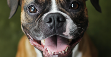 Smiling Boxer dog