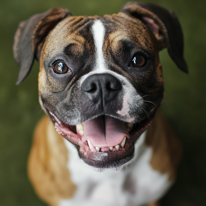 Smiling Boxer dog