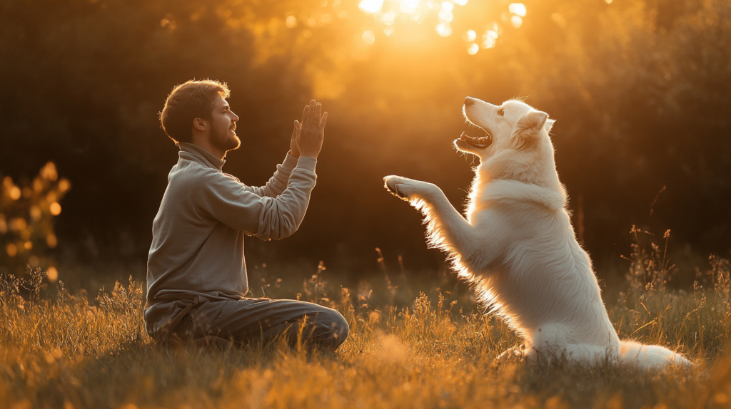 Akbash performing advanced training commands showing breed intelligence