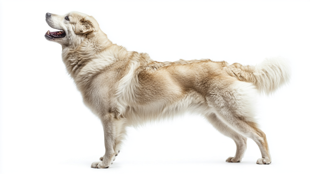 Healthy weight Akbash dog showing proper body condition and muscle tone