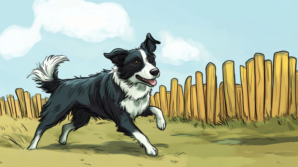 Border Collie demonstrating herding skills during specialized training session