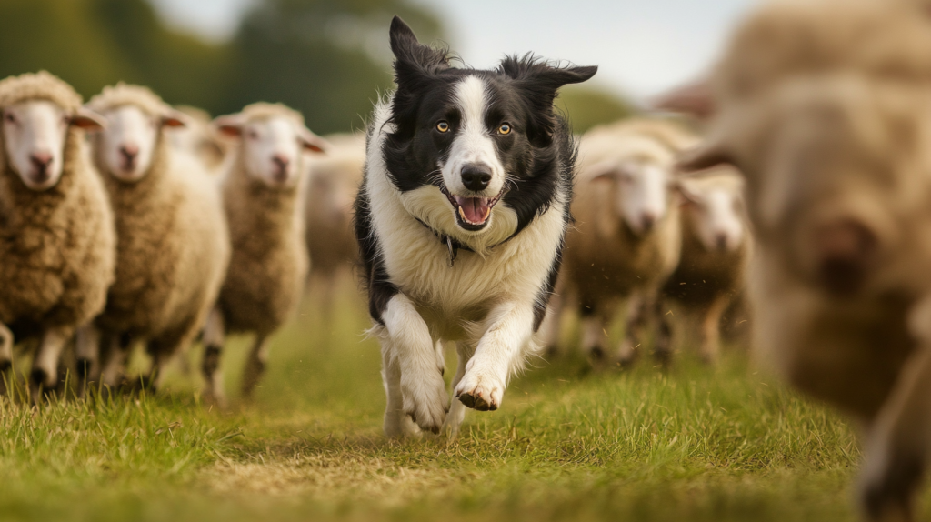 Comparison of historical and modern Border Collie herding techniques