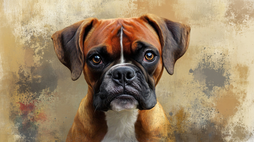 Boxer dog showcasing typical breed characteristics and muscular build