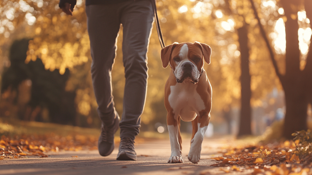 Boxer dog engaged in outdoor activities, showcasing high energy levels