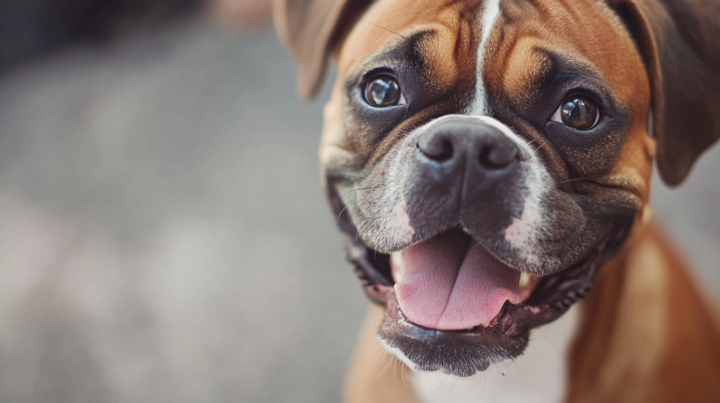 Healthy Boxer dog at veterinary checkup, demonstrating importance of preventive care