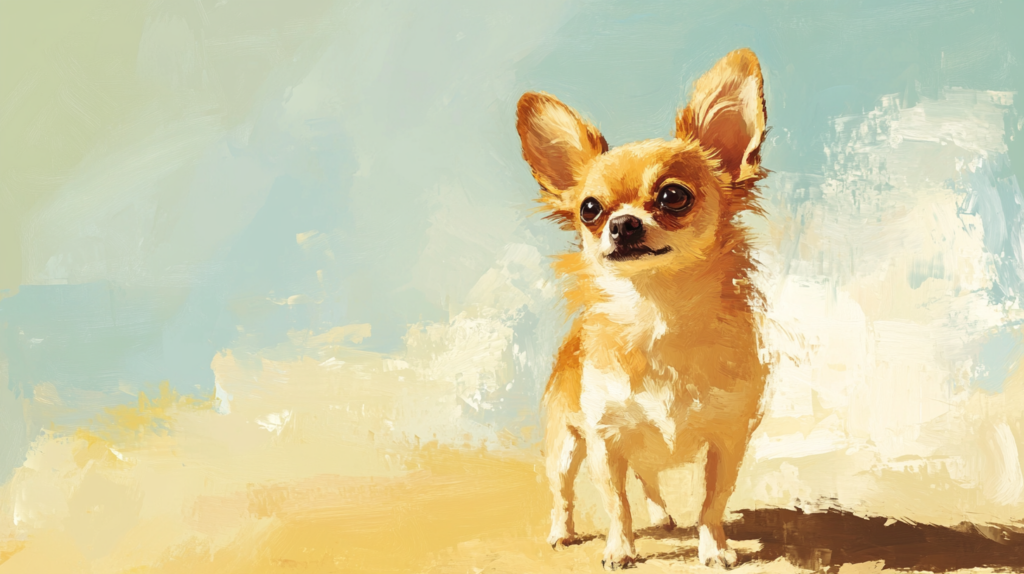 Chihuahua standing alert with ears perked, demonstrating watchdog behavior