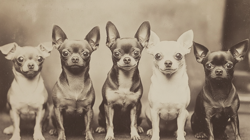 19th-century photographs showing early examples of modern Chihuahua breed