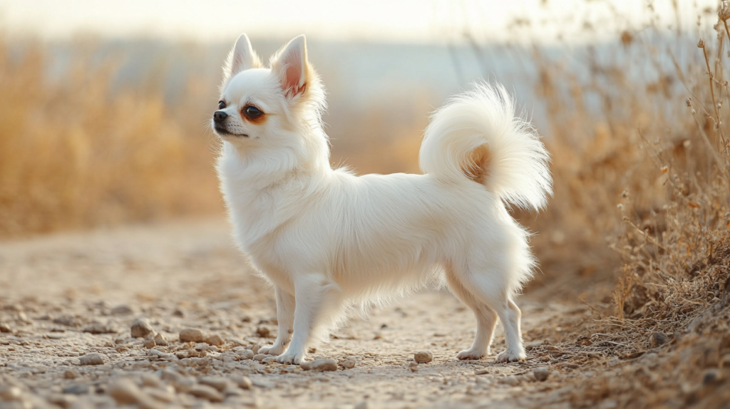 Chihuahuas exemplifying breed standard characteristics in show stance