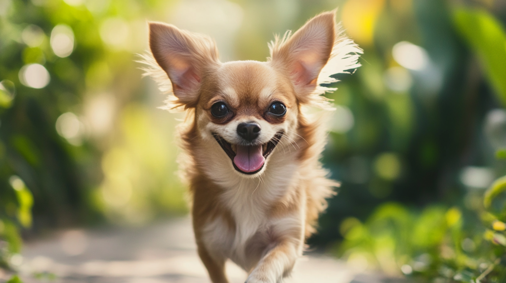 Chihuahua enjoying daily walk, meeting exercise requirements for small breed dogs