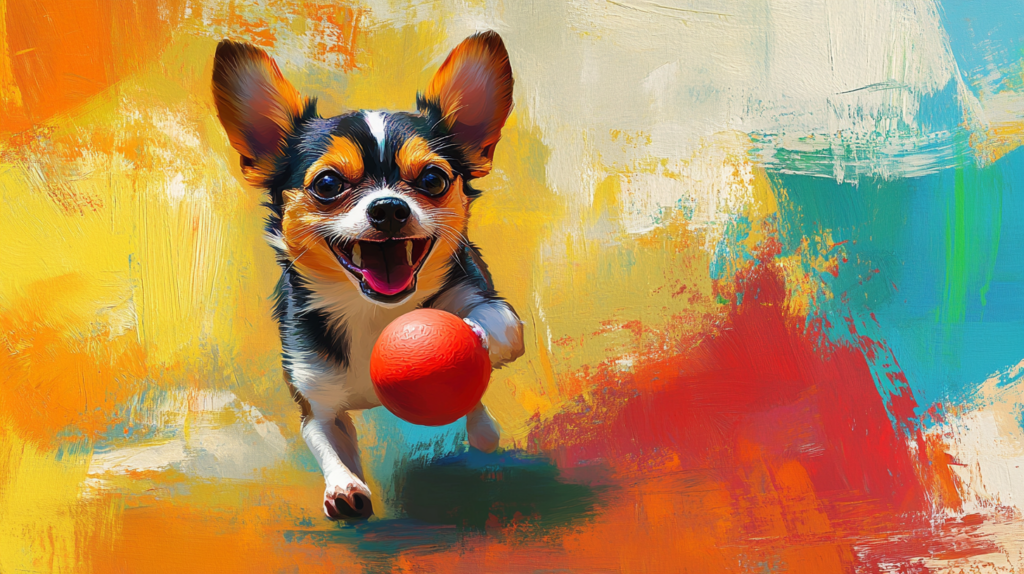 Chihuahua engaged in appropriate exercise, promoting physical well-being