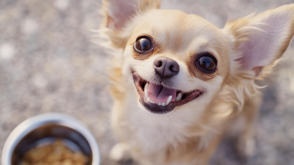 Infographic detailing nutritional needs and feeding guidelines for Chihuahuas