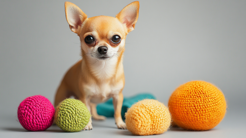 Chihuahua next to common objects for size comparison