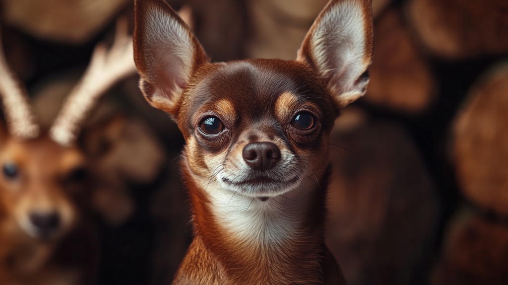 Deer Head Chihuahua displaying longer muzzle and flatter skull shape