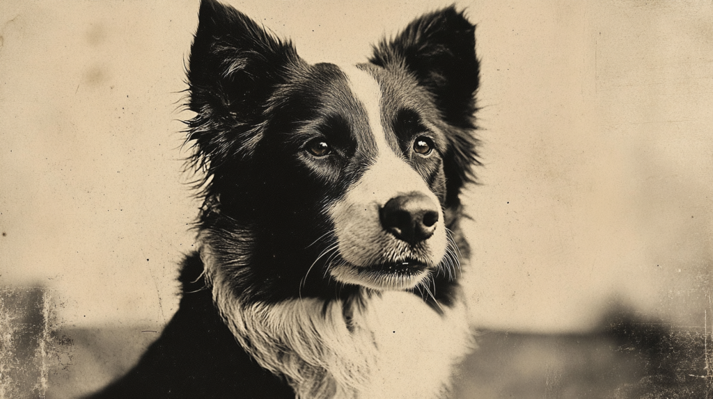 Old Hemp, the foundation sire of modern Border Collies, in historical photograph