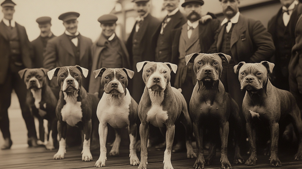 Early American Staffordshire Terriers arriving in United States during late 1800s