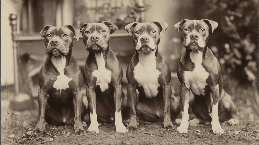 Early American Staffordshire Terrier ancestors in 19th century England showing breed development