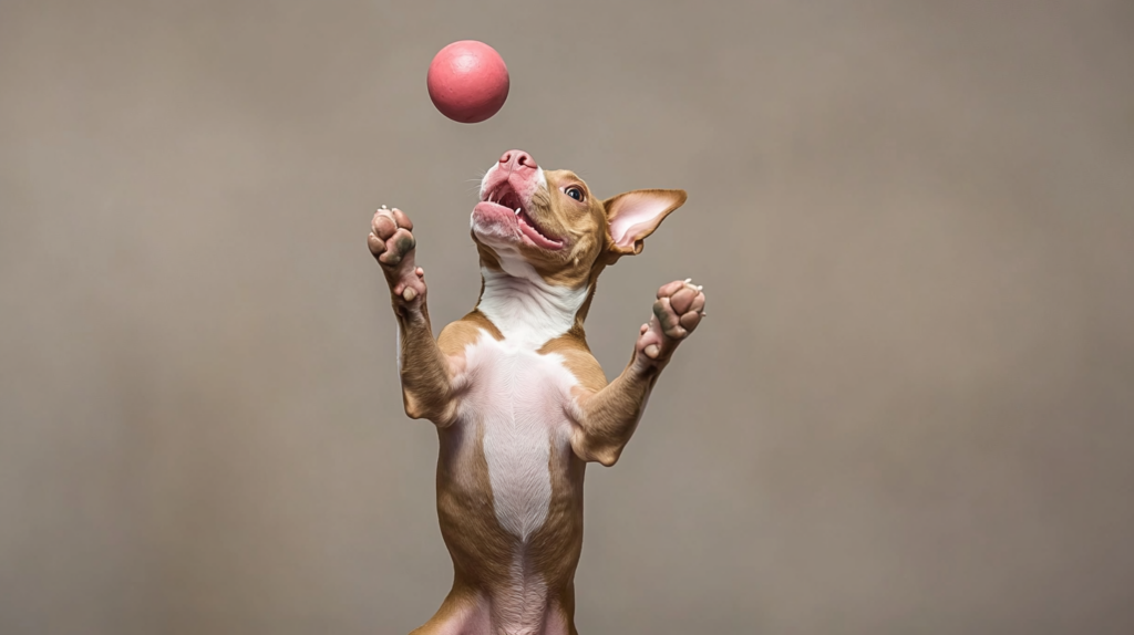 American Staffordshire Terrier engaged in playful activities showing energetic personality