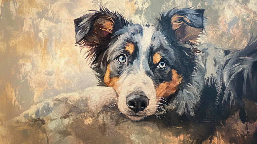 Australian Shepherd breed development showing physical changes over time