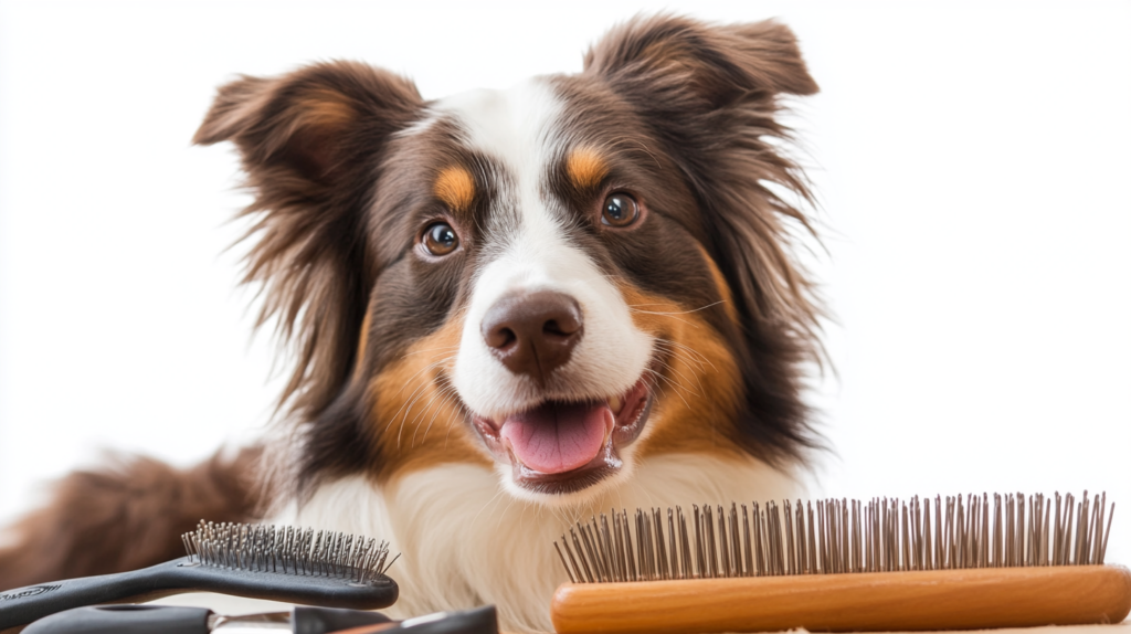 Essential grooming tools for Australian Shepherd coat care and maintenance