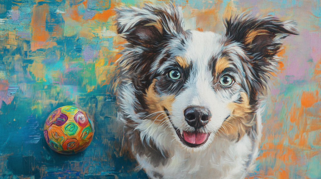 Australian Shepherd solving puzzle toys for mental enrichment and stimulation