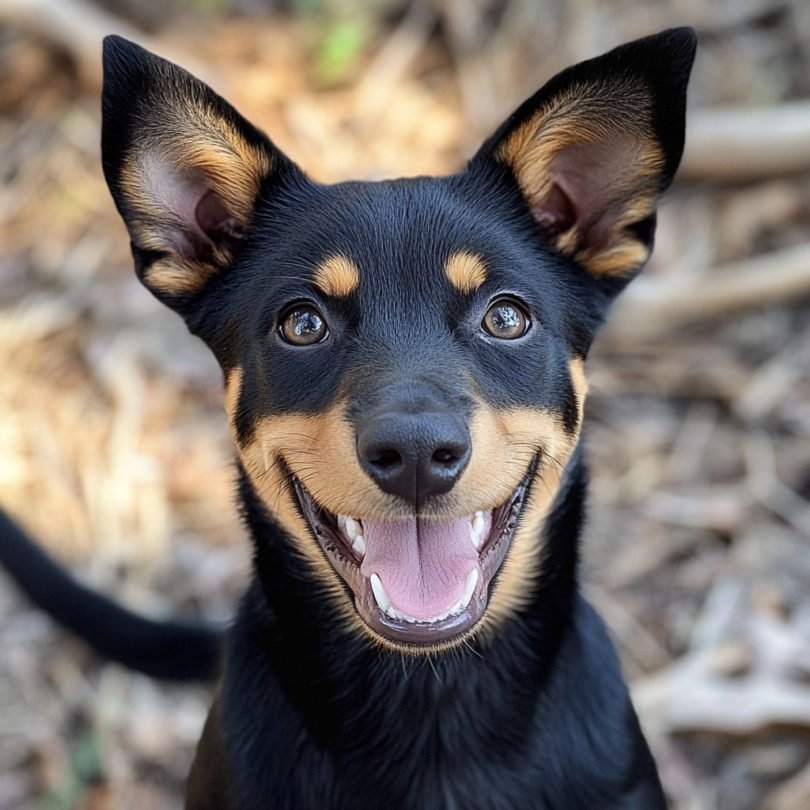 Australian Kelpie displaying healthy appearance during daily care routine showing grooming and exercise results