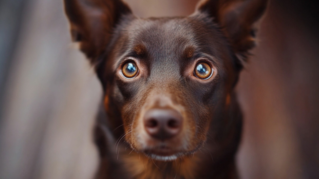 Australian Kelpie displaying typical personality traits with alert and intelligent expression