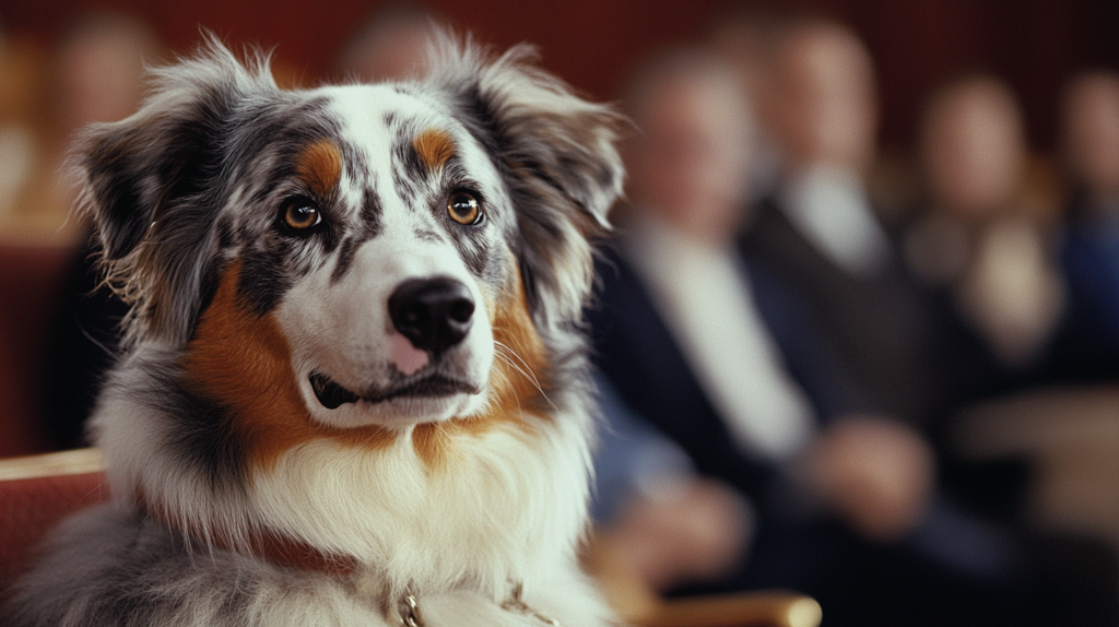 Australian Shepherd receiving AKC recognition in 1993 milestone event