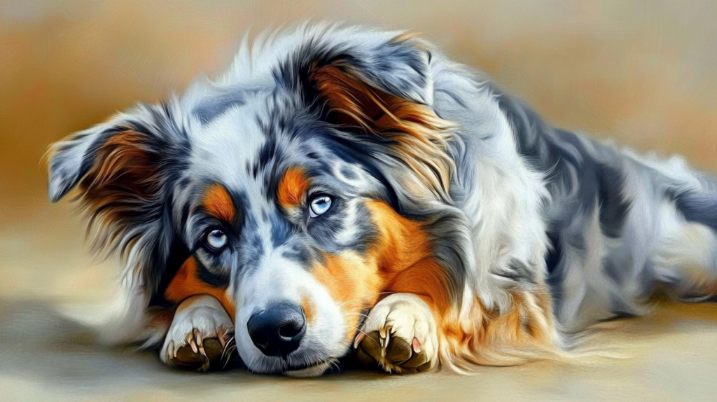 Show-quality Australian Shepherd demonstrating ideal breed conformation