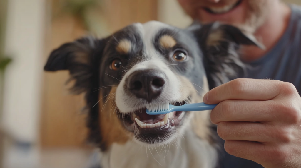 Australian Cattle Dog receiving preventive medications and wellness care