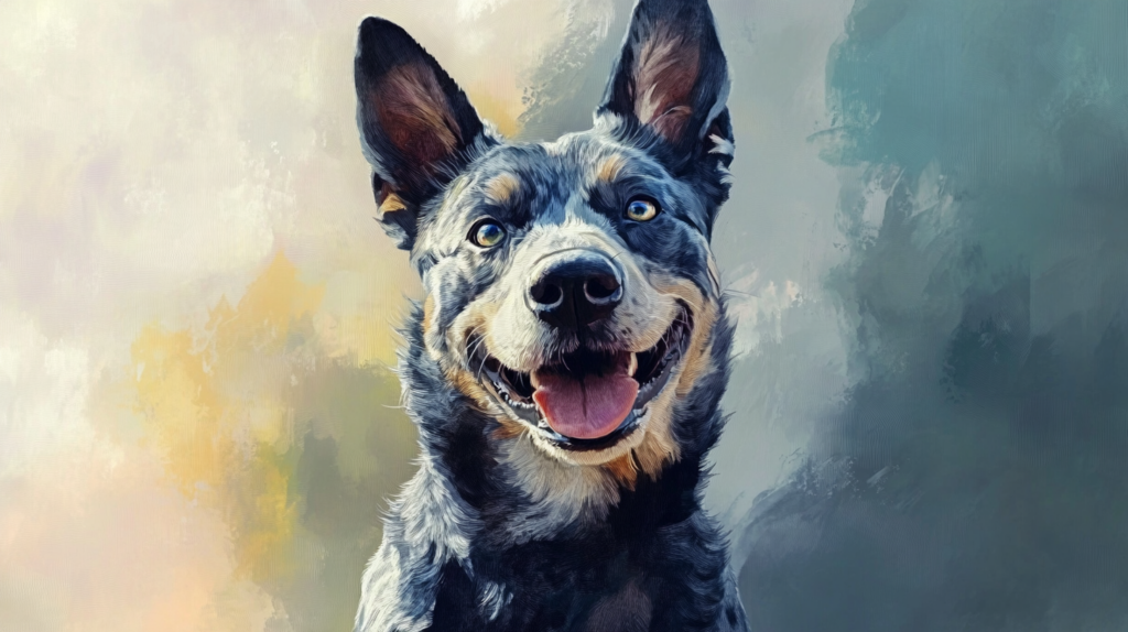 Senior Australian Cattle Dog receiving specialized health care and examination