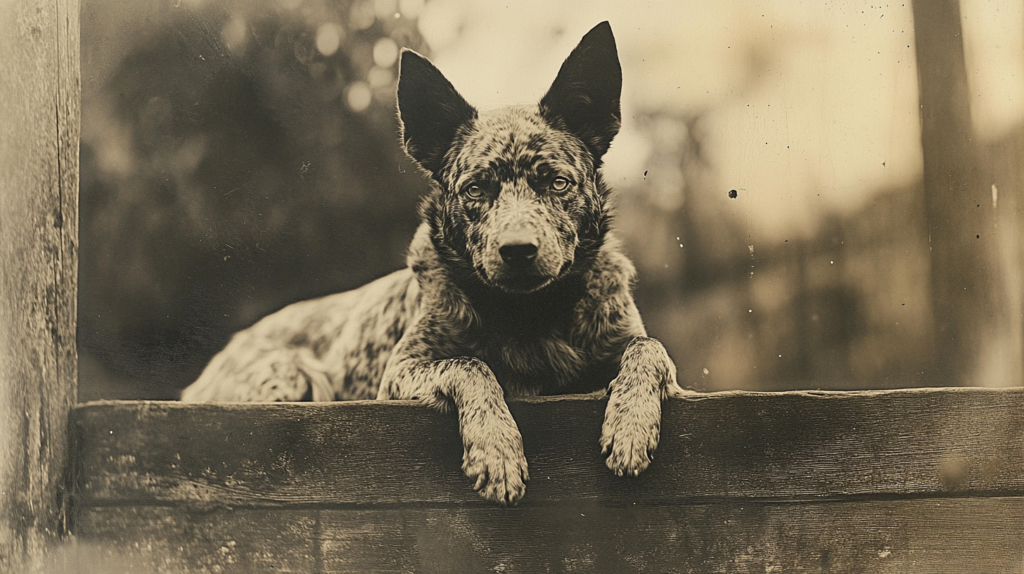 Historical photograph of Bluey, the record-holding Australian Cattle Dog